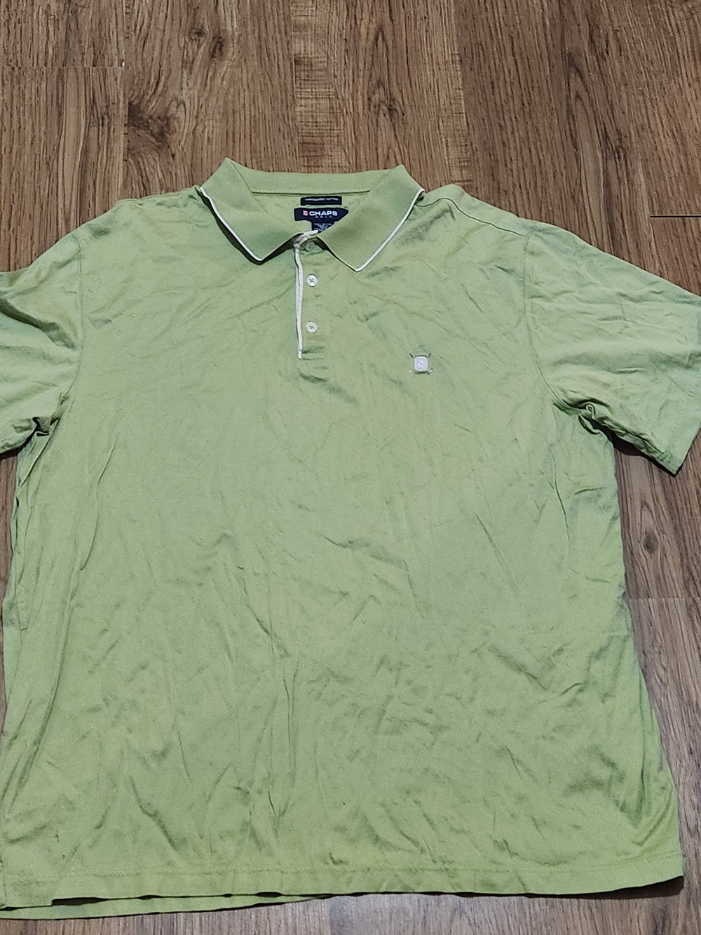Chaps Men's Light Green Polo Shirt